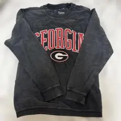 フィンガーホール　スウェット　ブラック　古着