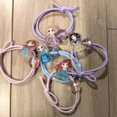 【未使用5個】ディズニー プリンセス ヘアゴム