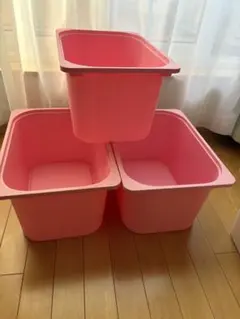 IKEAトロファスト ピンク3個セット