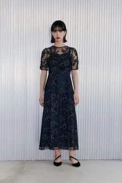 kaene/カエン　ローズレースレイヤードドレス パーティードレス　結婚式