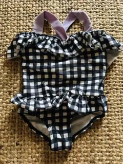 petit main チェック柄ワンピース水着 100