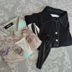 婦人服♡ペイズリー柄 トップス＆ワンピース セット