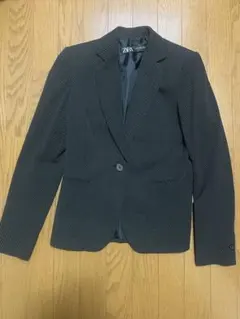 ZARA テーラードジャケット S ブラック・ホワイトドット