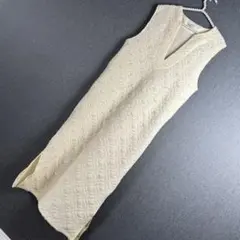 Helm ノースリーブ チュールワンピース クリーム M　春　夏