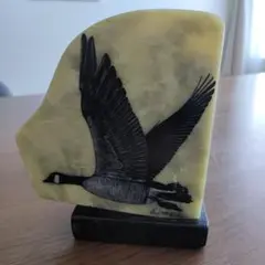 Wildlife Series ガチョウの石彫刻 #22-007