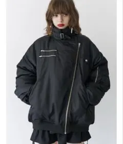 【完売品】jouetie ライダース MA-1 ジャケット 2WAY 黒