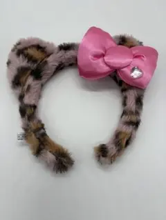 USJ ハローキティカチューシャ　豹柄　ピンク