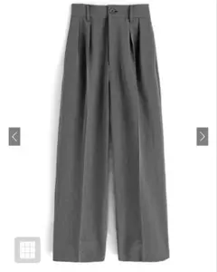 【新品未使用/L】GRL センタープレスタックワイドパンツ