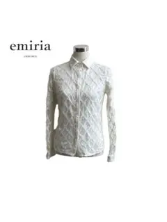 ★ EMIRIA エミリアウィズ 菱形 刺繍 レース ブラウス 長袖 シャツのサムネイル