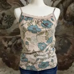 Y2K 平成 00s トップス キャミソール 花柄 レース