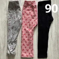 ベビー レギンス 3点セット 90センチ　さくらんぼ　ミッキーマウス　H&M