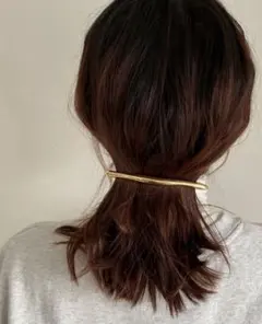 ゴールド カーブ型 ヘアアクセサリー 約11cm