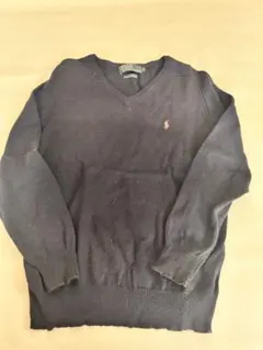 ポロ ラルフローレン Vネック ニット ネイビー M