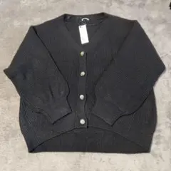 GU パフスリーブコクーンカーディガン ブラック 3XL