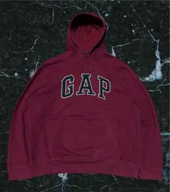 old gap y2k パーカー hoodie シティーボーイ バーガンディ