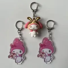 【未使用】 宇佐美 キーホルダー マイメロディ マイメロ 3点セット