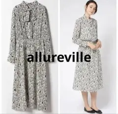 一回着 Allureville 幾何学柄風 ボウタイブラウス サイズ2 - メルカリ