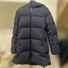 値下げ！UNIQLOフード付きネイビーキルティングダウンコート