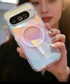 GooglPixel　10a マグネット式 オーロラ スマホケース