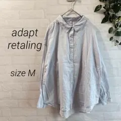【adapt retaling】 コットンシャツ 長袖 (M) ライトブルー