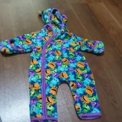 モンスター柄 フリースロンパース 95cm未満