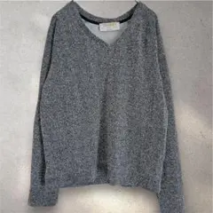 ZARA TRAFALUC Vネック長袖カットソーM グレー系 ユニセックス