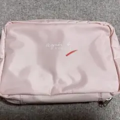 agnès b. ピンクポーチ 中型