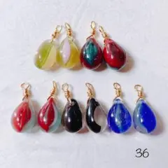 36 チェコドロップビーズ　コンビ