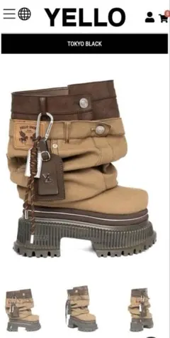 YELLO MERCURIO SHORT BOOTS ブラックLサイズ - メルカリ
