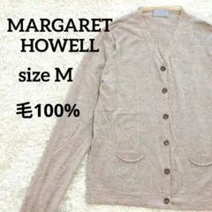 マーガレットハウエル ジョンスメドレー 毛100% カーディガン M ベージュ