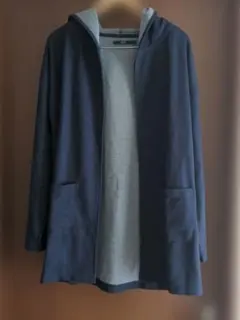 Ciaopanic フード付きロングカーディガン Lサイズ ネイビー
