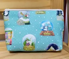 ハンドメイド☆ファスナーマチ付きポーチ☆ユキエモン メモリードーム