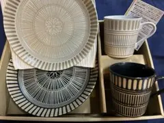 美濃焼 サウサリート　4点セット　ワンプレート　カレーパスタ皿　マグカップ 国産のサムネイル