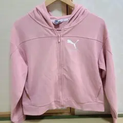 PUMA ピンク ジップアップパーカー XL