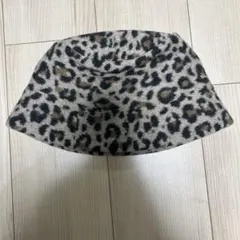 ウール ヒョウ柄 バケットハット