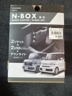 カーメイト　N-BOX 専用 増設電源 ソケット & USBダウンライト付き