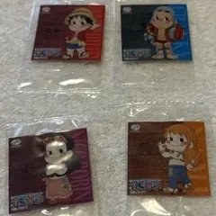 (未使用品)ワンピース　ステッカー　4枚　シール　ミルキーチョコレート　コラボ