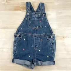 GAP デニム　オーバーオール　花柄刺繍　80cm