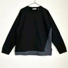 ◎ ティーケー タケオキクチ　切り替えプルオーバー スウェット 黒 L 長袖のサムネイル