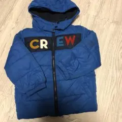 男子、裏フリース中綿ハーフコート６〜７歳用フード付き