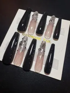 お急ぎ無料ギャルネイルチップ成人式ネイルチップロングポイントギャル