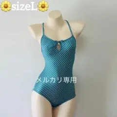 USED«L»リンダル レトロ バッククロス ワンピース水着のサムネイル