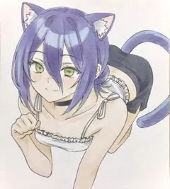 手描きイラスト　チェンソーマン　レゼ