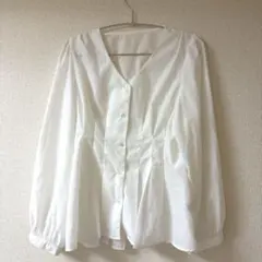 AZUL BY moussy 白ブラウス　トップス