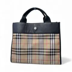 バーバリー ミニトートバッグ ハンドバッグ ノバチェック レザー