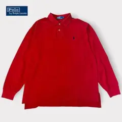 Polo Ralph Laurenポロラルフローレン長袖ポロシャツXL刺繍ロゴ