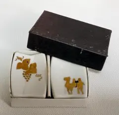 九谷錦玉 お箸置き 和風 陶器 はしおき 箸枕 おしゃれ 新品未使用 昭和レトロ