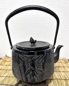 【未使用品】長文堂　大型鉄瓶　南部鉄瓶　鉄瓶 新品未使用!! 長文堂 鉄瓶 山形鋳物 - メルカリ