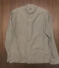 372. 無印 MUJI 洗いざらしオックススタンドカラーシャツ M
