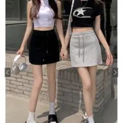 GRL 裏地付き スウェット ミニスカート